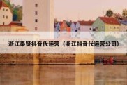 浙江奉贤抖音代运营（浙江抖音代运营公司）