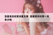 百度竞价托管访客方案  百度竞价托管一月多少钱
