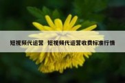 短视频代运营  短视频代运营收费标准行情
