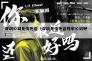 深圳公司竞价托管（深圳竞价托管哪家公司好）