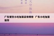 广东餐饮小吃加盟店有哪些  广东小吃加盟推荐