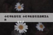 小红书私信引流  小红书私信引流违规怎么办