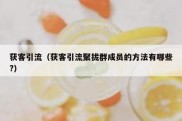 获客引流（获客引流聚拢群成员的方法有哪些?）