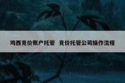 鸡西竞价账户托管  竞价托管公司操作流程