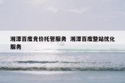 湘潭百度竞价托管服务  湘潭百度整站优化服务