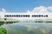 汉阳竞价托管形式有哪些  汉阳托管中心地址
