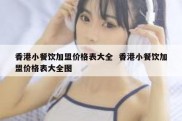 香港小餐饮加盟价格表大全  香港小餐饮加盟价格表大全图