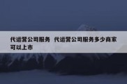 代运营公司服务  代运营公司服务多少商家可以上市