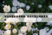 竞价托管企业有哪些  竞价托管公司联系方式
