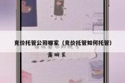 竞价托管公司哪家（竞价托管如何托管）
