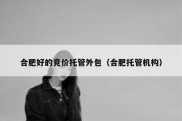 合肥好的竞价托管外包（合肥托管机构）
