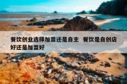 餐饮创业选择加盟还是自主  餐饮是自创店好还是加盟好