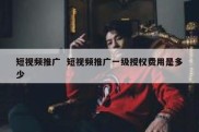 短视频推广  短视频推广一级授权费用是多少