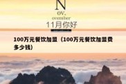 100万元餐饮加盟（100万元餐饮加盟费多少钱）