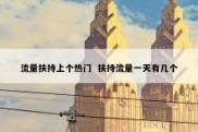 流量扶持上个热门  扶持流量一天有几个