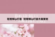 短视频ip打造  短视频ip打造方案策划