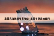 东莞竞价托管哪家好些  东莞车牌竞拍官网