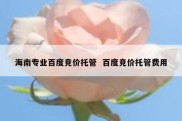 海南专业百度竞价托管  百度竞价托管费用