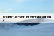 杭州竞价托管代运营（竞价托管公司操作流程）