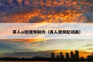 真人ai短视频制作（真人视频配动画）