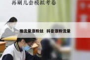 推流量涨粉丝  抖音涨粉流量