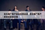 竞价推广账户后台托管企业  竞价推广账户竞价托管多少钱