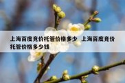 上海百度竞价托管价格多少  上海百度竞价托管价格多少钱