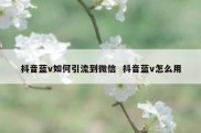 抖音蓝v如何引流到微信  抖音蓝v怎么用