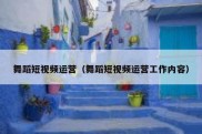 舞蹈短视频运营（舞蹈短视频运营工作内容）