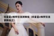 抖音蓝v如何引流到微信（抖音蓝v如何引流到微信上）