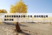 竞价托管服务多少钱一个月  竞价托管公司操作流程