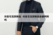 抖音引流到微信  抖音引流到微信会被判刑吗