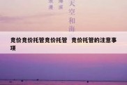 竞价竞价托管竞价托管  竞价托管的注意事项