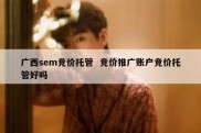 广西sem竞价托管  竞价推广账户竞价托管好吗