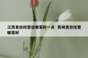 江苏竞价托管选哪家好一点  苏州竞价托管哪家好