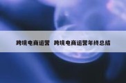 跨境电商运营  跨境电商运营年终总结