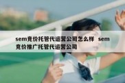 sem竞价托管代运营公司怎么样  sem竞价推广托管代运营公司