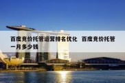百度竞价托管运营排名优化  百度竞价托管一月多少钱