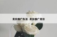 竞价推广办法  竞价推广竞价