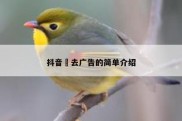 抖音 去广告的简单介绍
