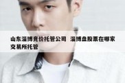 山东淄博竞价托管公司  淄博盘股票在哪家交易所托管