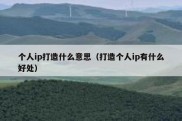 个人ip打造什么意思（打造个人ip有什么好处）