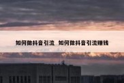 如何做抖音引流  如何做抖音引流赚钱