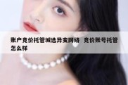 账户竞价托管城选异变网络  竞价账号托管怎么样