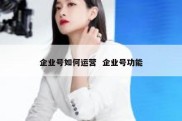 企业号如何运营  企业号功能