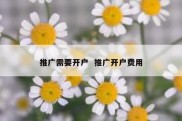 推广需要开户  推广开户费用