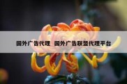 国外广告代理  国外广告联盟代理平台