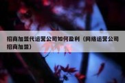 招商加盟代运营公司如何盈利（网络运营公司招商加盟）