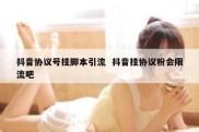 抖音协议号挂脚本引流  抖音挂协议粉会限流吧