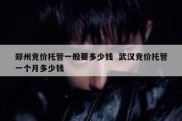 郑州竞价托管一般要多少钱  武汉竞价托管一个月多少钱